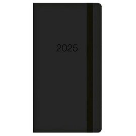 2025 Diary Slim Size Week to View Diaries Full Year Journal Calendar Planner (Black)