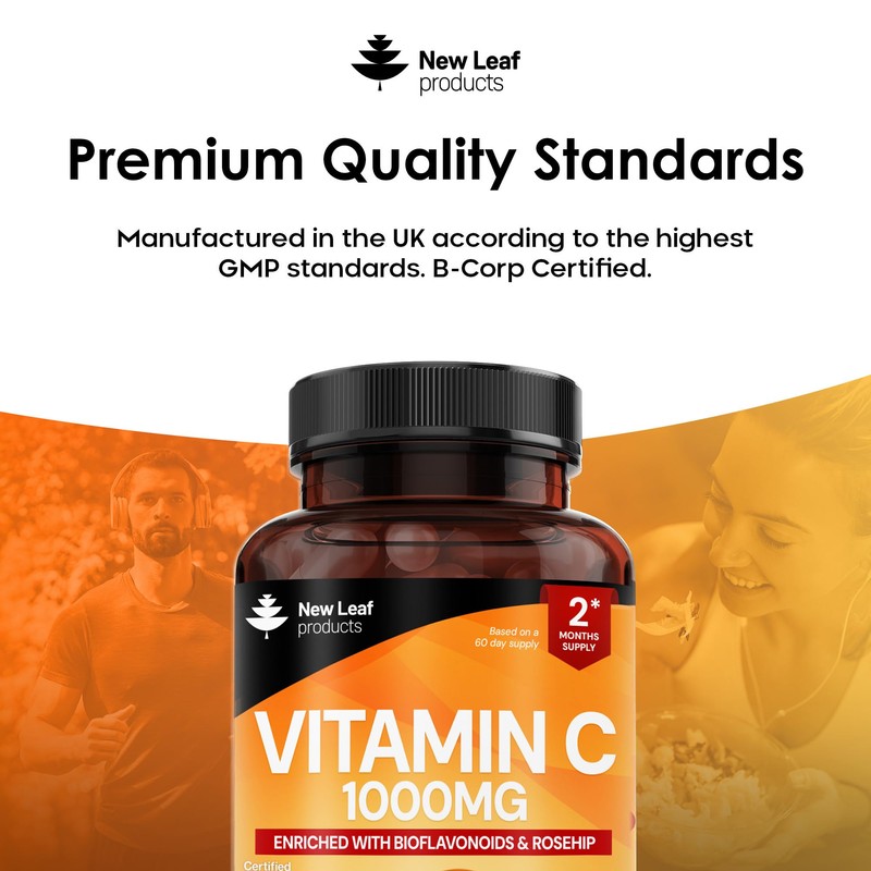 Vitamin C Tablets 1000mg - Enriched with Bioflavonoids & Rosehip