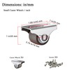 Luxinika Mini Fixed Caster Wheels 1 Inch Low Profile Small