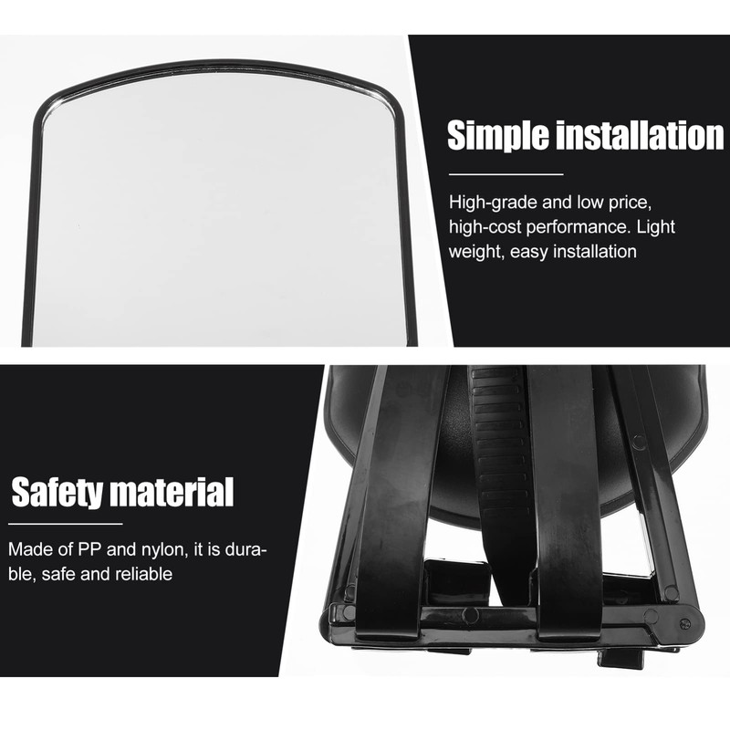 CHILDWEET Practical Convex Towing Mirrors for Cars and Clip Extension