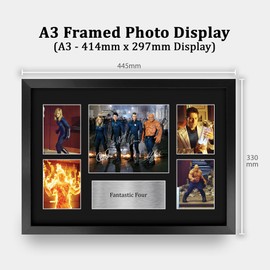 HWC Trading Fantastic Four 2005 Gifts Printed Signed Autograph Presentation Display Montage for Movie Memorabilia Fans - A3 Framed