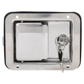 RV Truck Door Tool Box Lock, Trailer Toolbox RV Handle Latch with 2 Keys, Stainless Steel Paddle Latch Pull Handle Lock for RV Trailer Door Electrical Cabinet