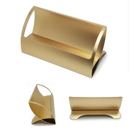 YDoLimmer Business Card Holder Aluminium Alloy Business Card Stand Business Card Holder Business Card Stand Name Cards Display Storage (Gold)