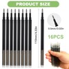 16 Pack Erasable Pen Refills, 0.5 mm Stainless Steel Tip