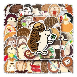 Cute Hedgehog Stickers 50pcs Kawaii Waterproof Animal Stickers for Laptop Luggage Water Bottle Skateboard Guitar Suitcase Car Bike Phone Computer,Vinyl Cartoon Stickers for Teens Kid