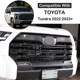 Aunginsy Car Front Bumper Grille Trim Sticker Compatible with Toyota Tundra 2022 2023 2024 Pickup Truck Real Carbon Fiber Material Decorative Sticker Protection Cover Interior Accessories