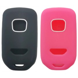 REPROTECTING Silicone Rubber Key Fob Cover Compatible with 2013-2021 Honda Accord CR-V Civic Fit HR-V Odyssey Pilot Ridgeline (Not Fit Straight Key)