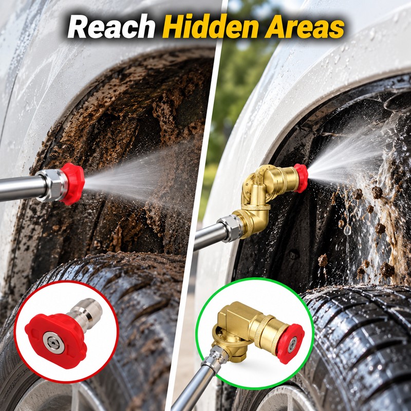 Pressure Washer Accessory Set with Pivoting Couplers & 5 Spray