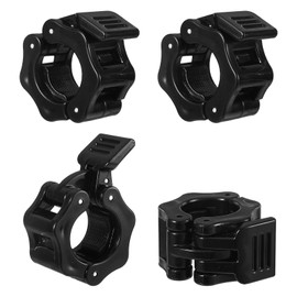 ChauLanBow Pack of 4 Dumbbell Quick Release Barbell Clasps, Dumbbell Bar Clamp, Dumbbell Clasp for Workout Weightlifting, Quick Release for Dumbbell Bar and Barbell (Black) (25 mm)