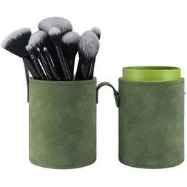 Makeup Brush Holder Travel, Compact Lightweight Accessory for Travel and Daily Use - Kososuru Makeup Brush Pu Leather