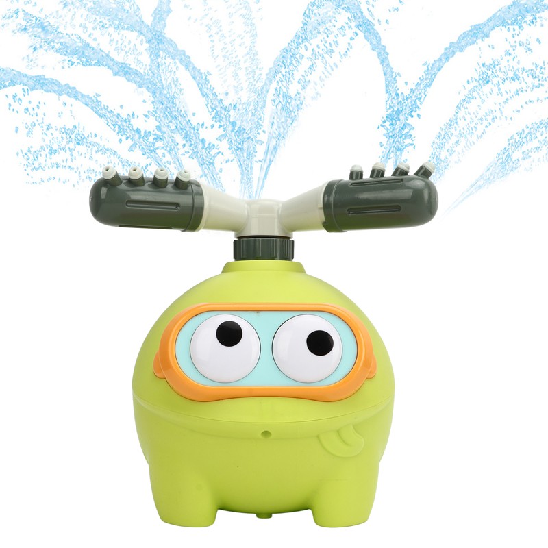 Kids Water Spray Sprinkler Rotatable Cute Frog Shape Outdoor Water