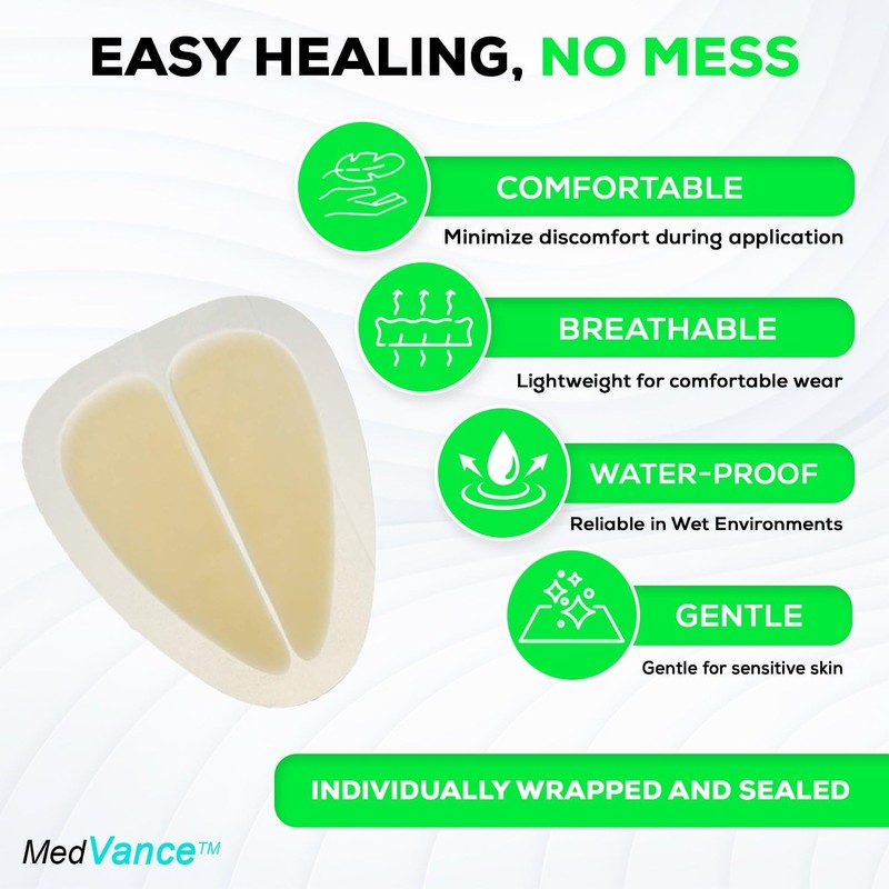 MedVance Hydrocolloid – Bordered Hydrocolloid Adhesive Dressing, Sacral, 6"X 7"