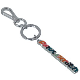 Paul Smith KEYR/GNLOGO 96 Key Ring, Multi-Color, Logo, Silver, Silver