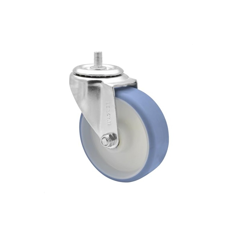 WAGNER Soft swivel castor, diameter 100 mm, height 100 mm,