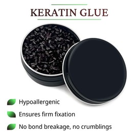 25 g Hair Extension Italian Keratin Glue Granule Pellet for Hot Fusion, K Tip, U-Tip, I-Tip, Keratin Granule Bead, Hair Glue, Hot Keratin Glue for Hair Extension and Nail Design (Dark Brown)
