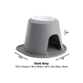 WeatherTech Single High Pet Feeding System w/Plastic Dog/Cat Bowls