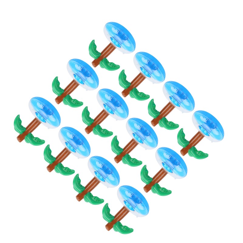 12pcs Coconut Trees Inflatable Pool Drink Holder Beach Party Cup