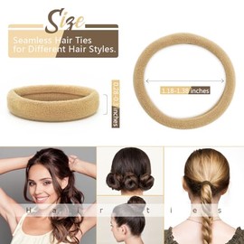 Dreamlover Dreamlover Hair Ties for Women, Girls Hair Ties for Thick Hair, Ponytail Holders, Seamless Hair Ties No Damage, Multi Colors A, 50 Pack