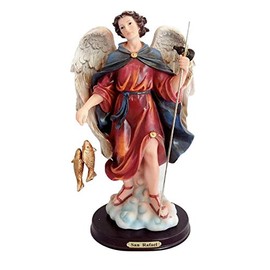 Gigi's Classy Kids 8 Inch Statue of Saint Archangel Rafael San Arcangel St Estatua Angel Raphael