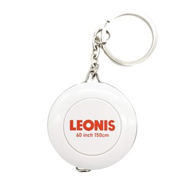 LEONIS 91041 Spring Tape Measure (Key Ring) 60 Inches / 150 cm White