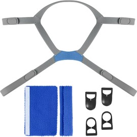 CPAP Headgear Strap with Magnetic Clips and Headgear Cover for Airfit F40 CPAP Headgear Supplies Home Ventilator Accessories Fit for Airfit F40 Full Face Mask (Blue, Medium)