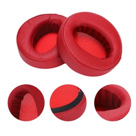 Acogedor Ear Pads Cushion Replacement for Sony MDR-XB950BT, PU Leather and Sponge Headphone Earpads (Red)