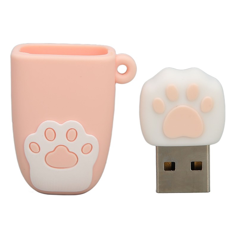 U Disk USB2.0 Hot Swap Cat Paw Shape Cartoon Style