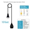 10Foot with Wire Electric Light Socket Waterproof Plug Light Outdoor