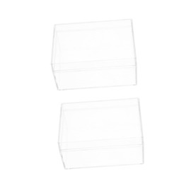 Kisangel 2Pcs Cards Box for Organizing Transparent Storage Case Compact Design for Jewelry and Game Card Protection