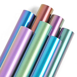 Lya Vinyl Chameleon Plotter Film Textile, 7 Pack Chameleon Flex Film Plotter Textile for Cricut, Silhouette Cameo, Iron-On Film Plotter for DIY T-Shirt, Fabric