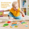 Coogam Wooden Jigsaw Puzzle Set, 6 Pack Animal Shape Color