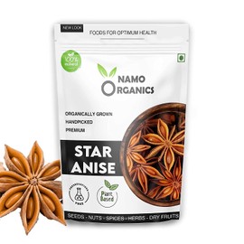 Indian Natural Grocery NAM Organics Whole Star Anise (Chakri Phool) - 200 Gm - Aromatic & Natural Whole Spices