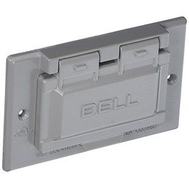 Bell Raco 5101-0 1-Hole Weatherproof Device Cover, 4-9/16 in L x 2-13/16 in W x 3/4 in T, Gray