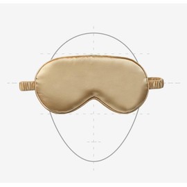 Imitation silk sleep eye mask Sleep Mask- Comfortable Imitation Silk Eye Sleeping Mask (Golden, One Size)