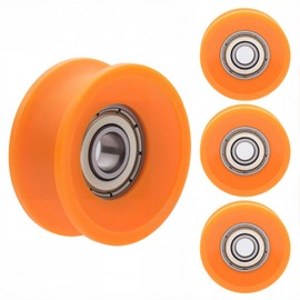 Pulley Pack of 4 6 x 30 x 13 mm U-Groove Pulley Roller Guide Wheel Nylon Coated Guide Roller Bearing for Doors Windows Cupboards Drawers Wire Wheels