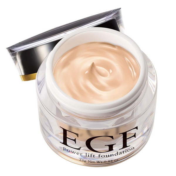 EGF Powerlift Foundation [SPF50+ PA++++ / 25g / Approx. 3 Months Worth] Highly Moisturizing Cream Foundation (Natural Clear) Coverage Aging Care Foundation