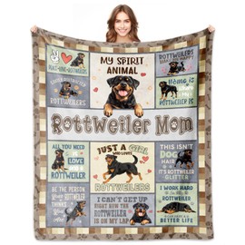 Rottweiler - Regalos para mujeres, mantas Rottweiler de 60 x 50 pulgadas, regalos Rottweilers para amantes de mamá, regalos para propietarios de perros, amantes de la mujer, manta para Navidad, día de