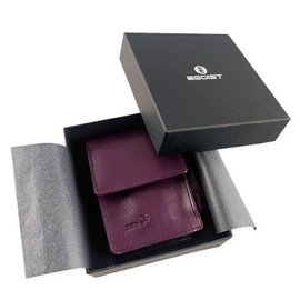 Egoist Premium - Zigarettenetui aus hochwertigem Leder I Zigaretten HülleI Box I Schachtel I Inklusive Feuerzeug Fach I Passend für Zigarettenschachtel in Standardgröße - Lila