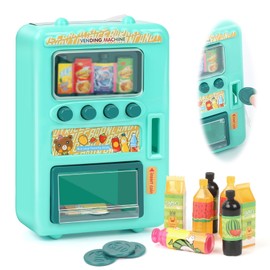 Finetoknow Mini Vending Machine, Mini Food Doll House Decoration, Miniature Food Accessories, 1:12 Vending Machine Mini Things for Doll House Furniture Kitchen Decoration, Green (GR01)
