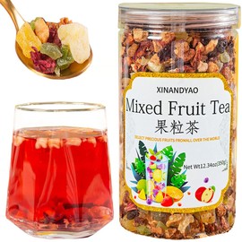 Mixed Fruit Cold Or Hot Brew Tea12.34oz/350g, DIY Dried Fruit Drinks Tea Loose Lea,Dried Fruit Tea Infusions,Eat and Drink Sampler