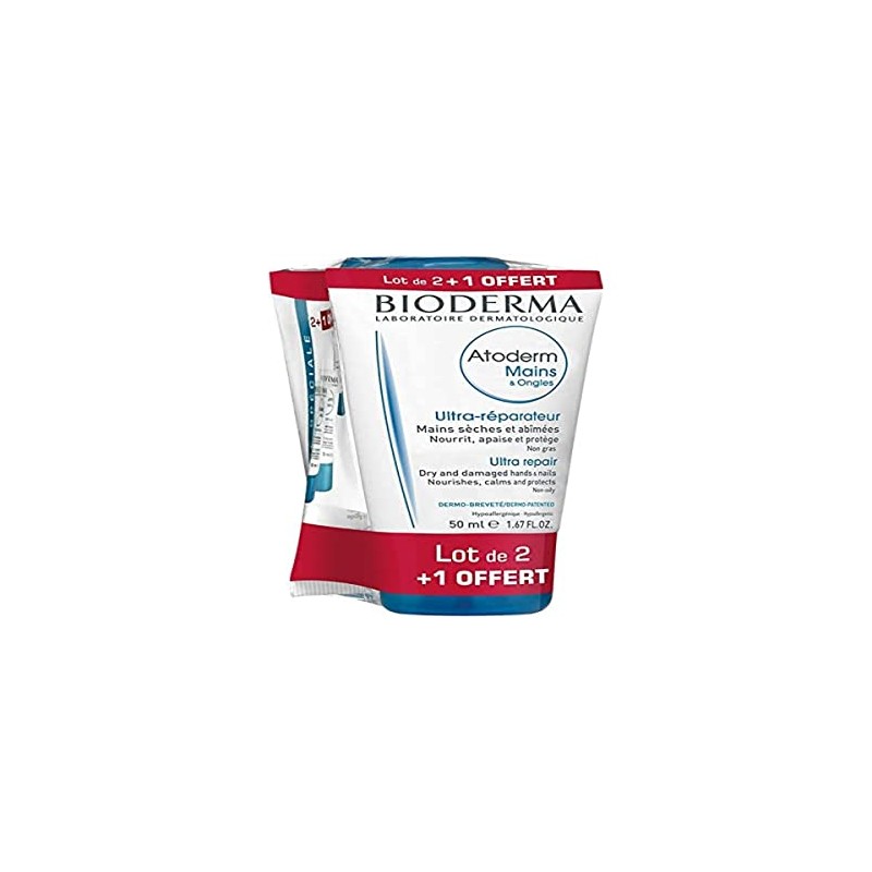 Bioderma Atoderm Hands & Nails Repairing Cream 2 x 50ml