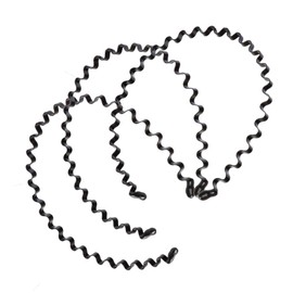 3 Pack Headband Metal Headband, Black Wave Spring Sports Men's Headband Hoop Clip Women's Accessories Simple Elastic Non-Slip Wide Headband Outdoor(Wavy Metal)