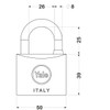 Yale 50mm Standard Shackle Padlock