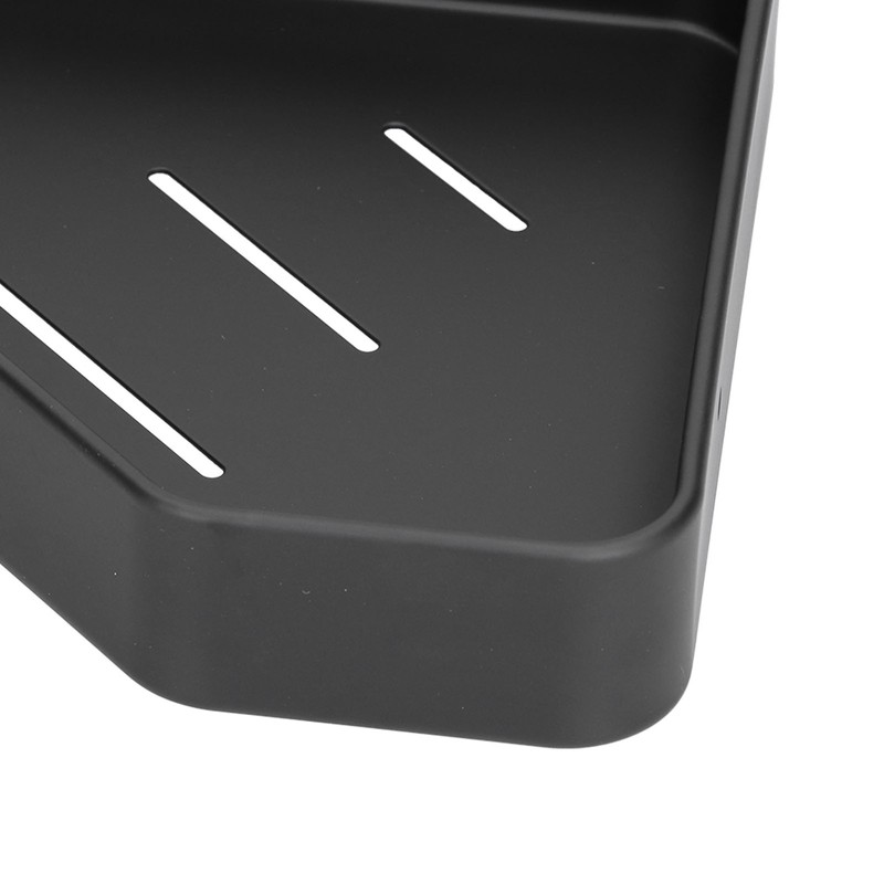 Black Corner Shower Caddy Aluminium Alloy for Bathroom Toilet Kitchen