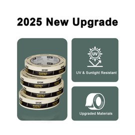 EFOK 48 Rolls Masking Tape 1 Inch Wide Bulk - 0.94 Inch x 55 Yards - Anti-UV White Professional Masking Tapes for General Purpose Painting - DIY Arts & Crafts No Residue