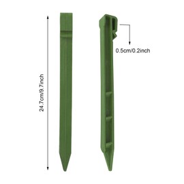 Plastic Ground Stakes 25cm Heavy Duty Landscape Edging Tent Stakes Spikes for Outdoor Garden Lawn Edging Patio Boards Tents (20, Green)