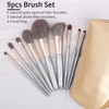 Natural Hair Make Up Brush Set Professional, Grey Squirrel Hair