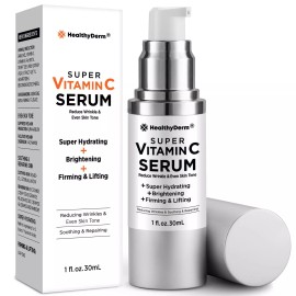 HealthyDerm Super Vitamin C Serum for Women over 70: Niacinamide, Vitamin C, Hyaluronic Acid