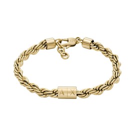 Armani Exchange Men's Gold-Tone Stainless Steel Chain Bracelet, AXG0124710
