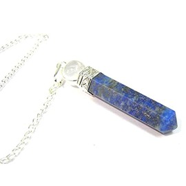 crystalmiracle Two in One Lapis Lazuli Quartz Pendant Crystal Healing Fashion Gift Energy Meditation Peace Gemstone Handcrafted Accessory